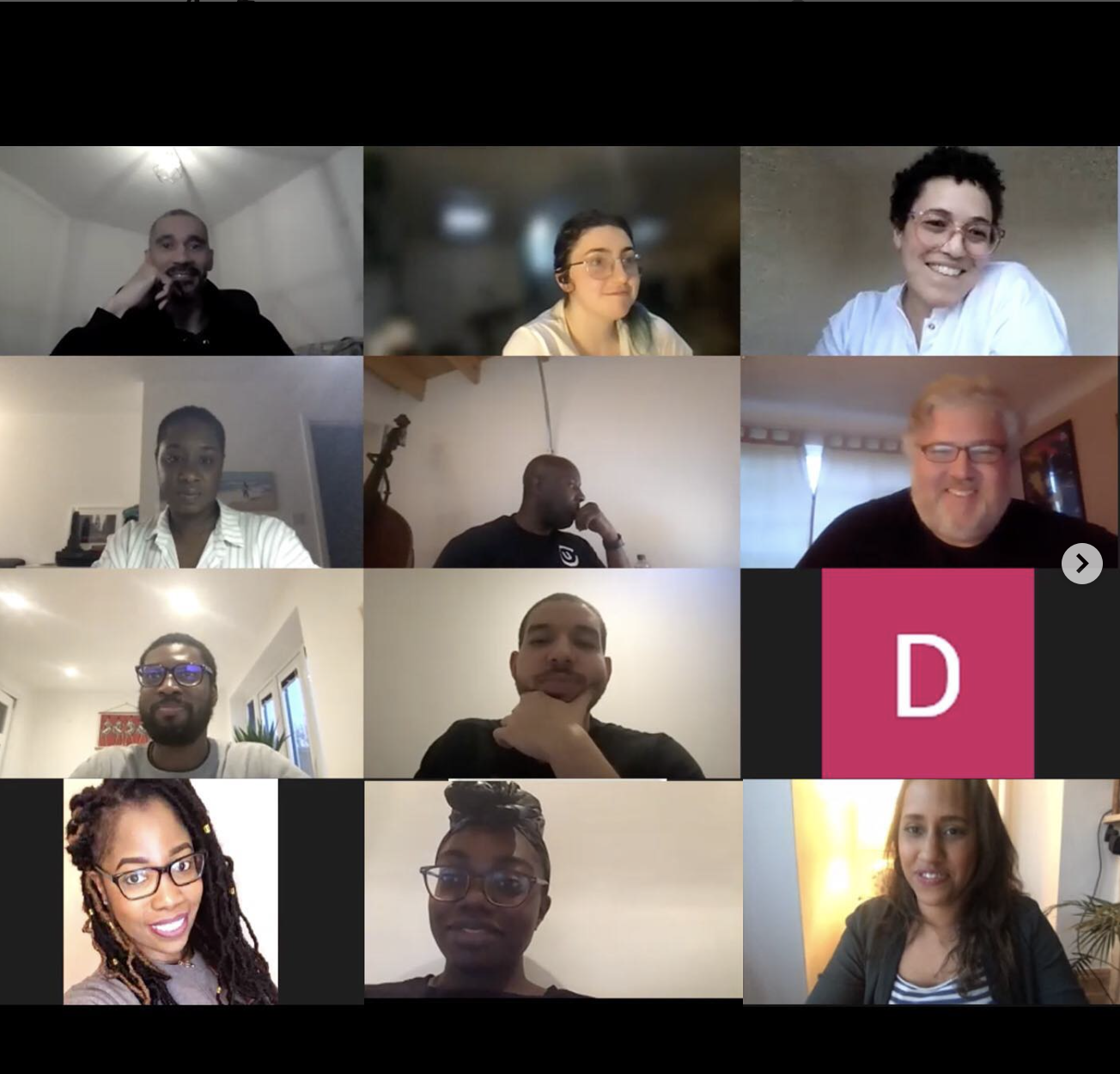 Code Untapped remote workshop with participants on video