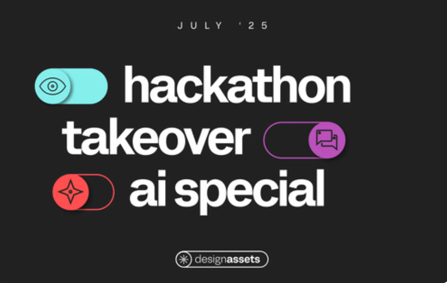 DesignAssets hackathon takeover AI special graphic, July 2025